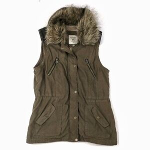 Snobbish Faux Fur Trimmed Safari Vest